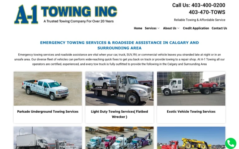 A-1 Towing Inc, towing in Calgary