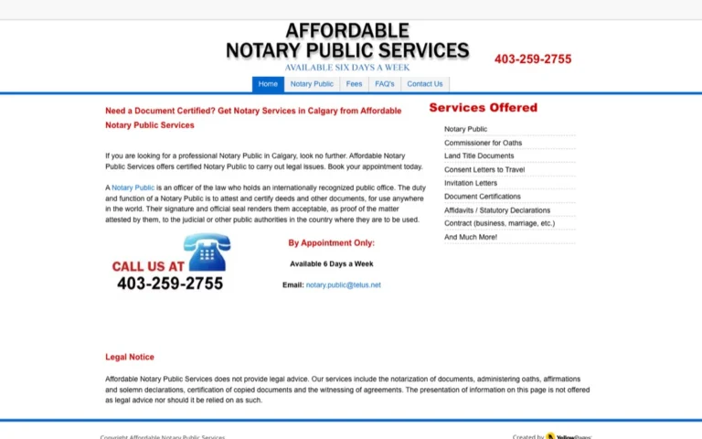 Affordable Mobile Notary Public Service, notaries in Calgary