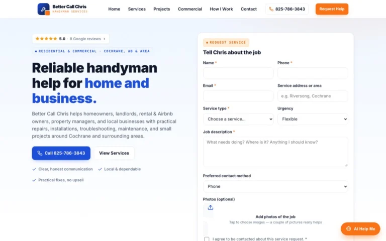 Better Call Chris, handyman services in Cochrane