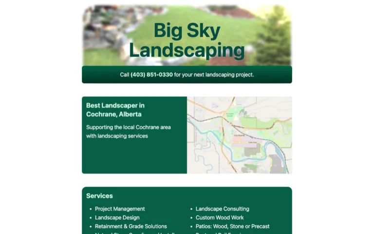 Big Sky Landscaping, landscaping in Cochrane