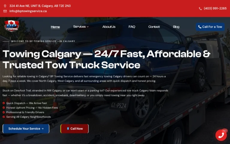 BP Towing Service Ltd, towing in Calgary
