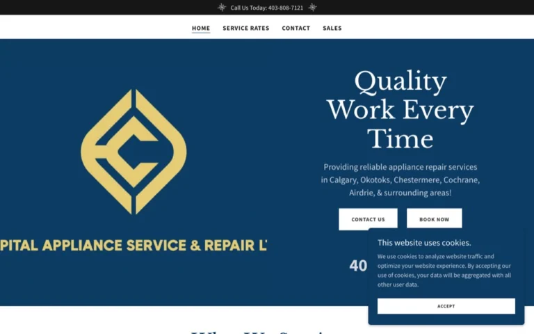 Capital Appliance Service, appliance repair in Calgary, Airdrie, Okotoks, Cochrane & Chestermere