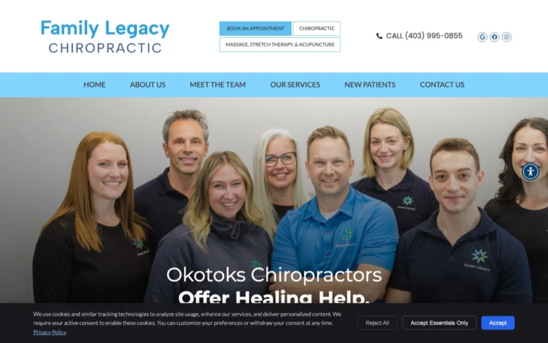 Family Legacy Chiropractic, chiropractors in Calgary & Okotoks