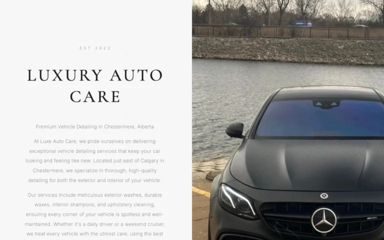 Luxe Auto Care, auto detailing in Calgary & Chestermere