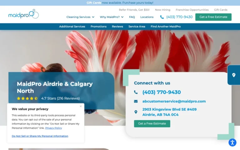 MaidPro Airdrie & Calgary North, ranked top 5 house cleaning in Airdrie & North Calgary