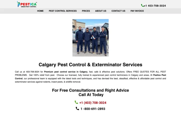 Pestica Green Pest Control, ranked top 5 pest control in Calgary, Airdrie & area