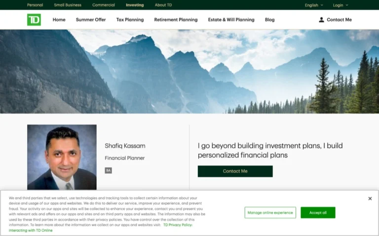 Shafiq Kassam - TD Financial Planner, financial planners in Calgary