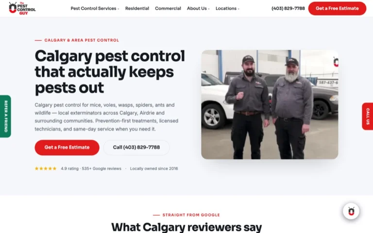 The Pest Control Guy, ranked top 5 pest control in Calgary & Airdrie