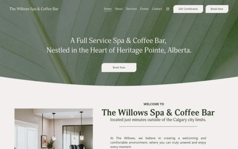 The Willows Spa & Coffee Bar, spas in Calgary & Okotoks