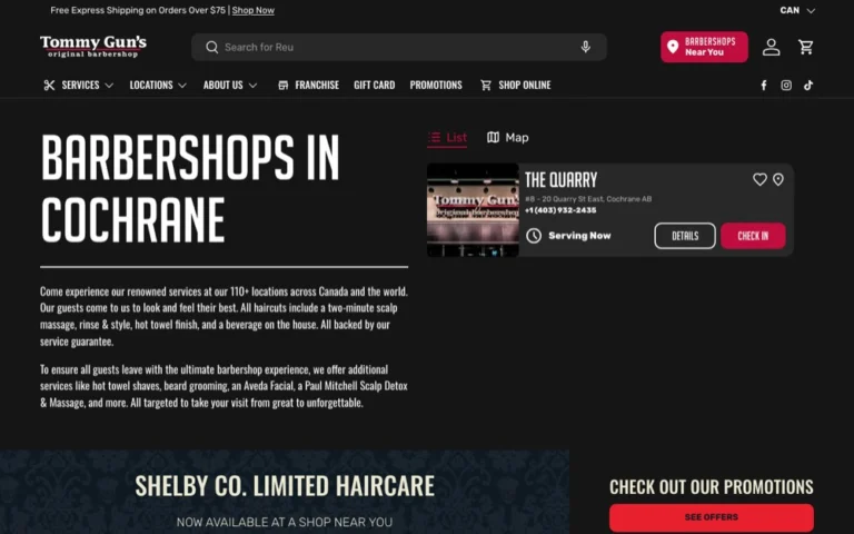 Tommy Gun's Cochrane, barbers in Calgary, Airdrie, Okotoks & Cochrane