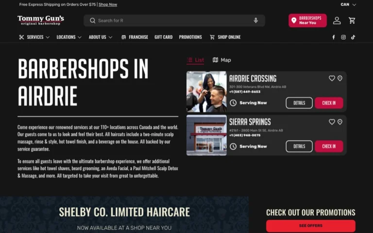 Tommy Gun's Original Barbershop Airdrie, barbers in Calgary, Airdrie, Okotoks & Cochrane