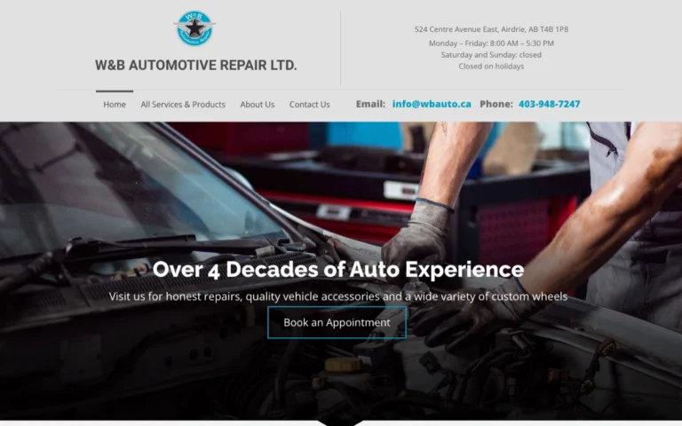 W & B Automotive Repair Ltd, auto repair in Airdrie