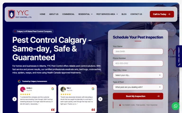 YYC Pest Control, pest control in Calgary, Airdrie, Okotoks, Cochrane & Chestermere